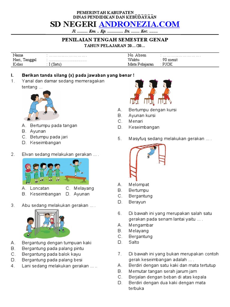 10 Rahasia Menguasai Soal PJOK Kelas 1 Semester 2 Agar Anak Langsung Paham dan Cerdas