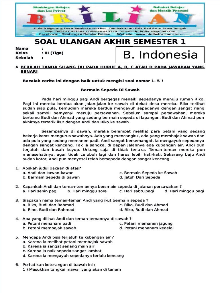 5 Rahasia Mengerjakan Soal Bahasa Indonesia Kelas 3 Essay Agar Nilai Anak Maksimal