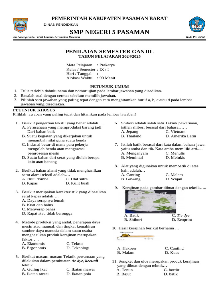 7 Rahasia Mengerjakan Soal Prakarya Kelas 9 Semester 1 Agar Nilai Ujian Maksimal 7 Rahasia Mengerjakan Soal Prakarya Kelas 9 Semester 1 Agar Nilai Ujian Maksimal