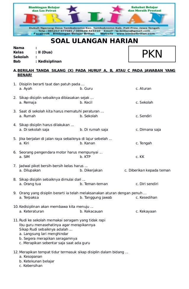 Asah Pemahaman Bangun Karakter Latihan Soal PKN Kelas 3 SD Semester 2 Asah Pemahaman Bangun Karakter Latihan Soal PKN Kelas 3 SD Semester 2